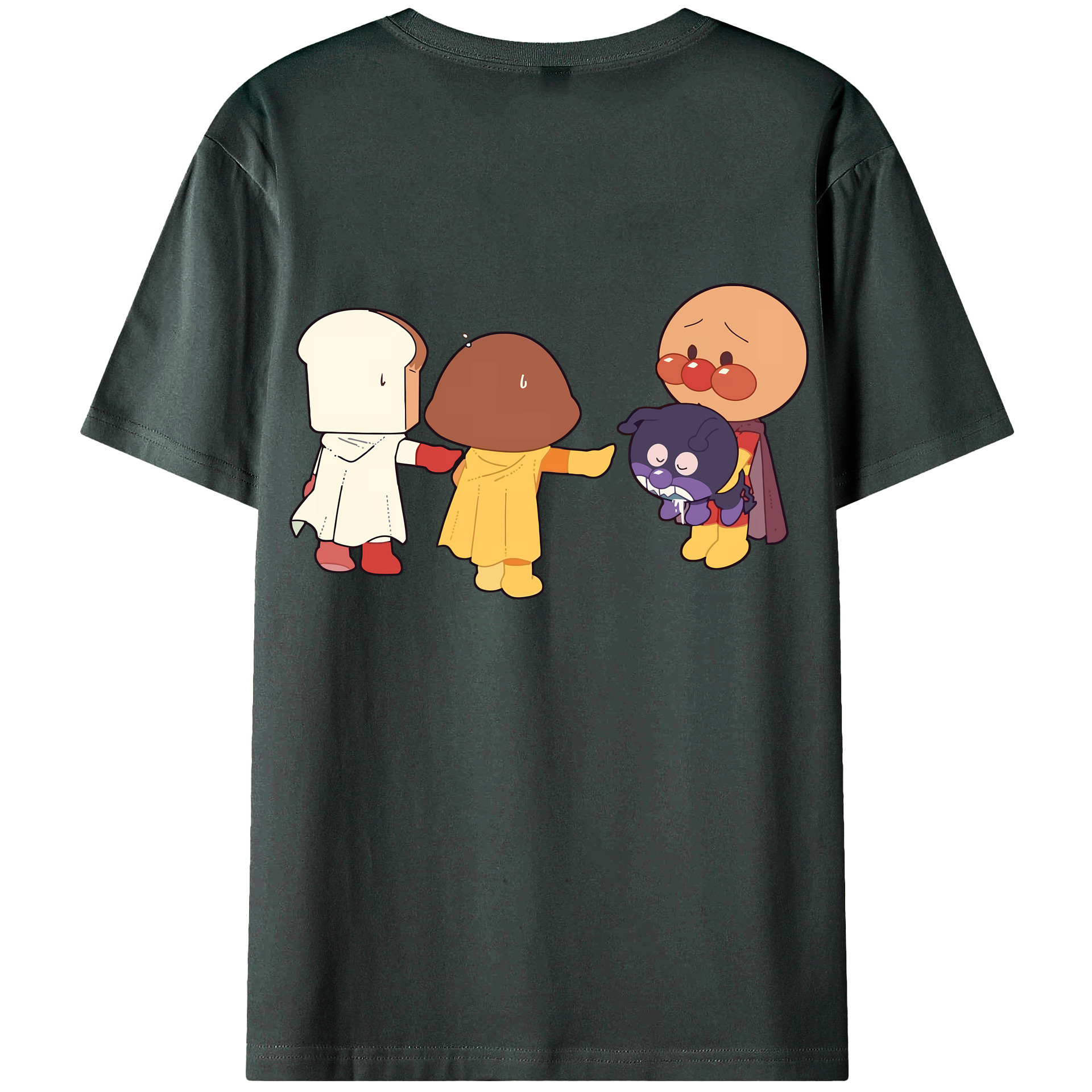 （画像用） アンパンマン Anpanman 綿100％ メンズ半袖Tシャツ（バックプリント） 通気性